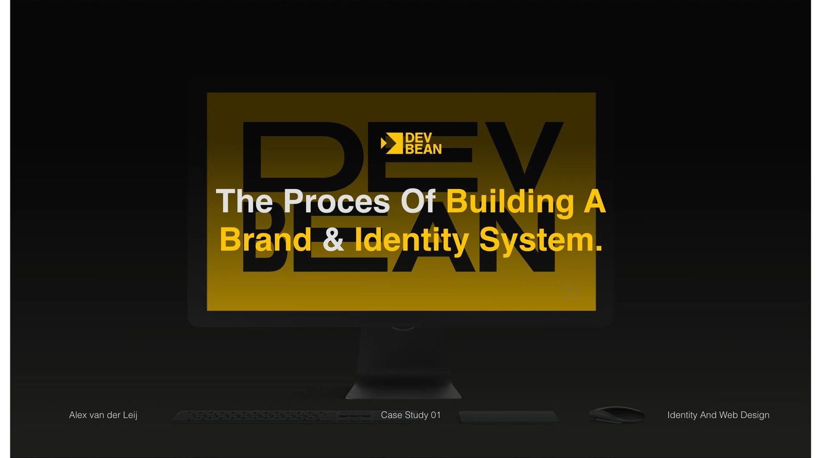 DevBean case study cover: the process of building a brand and identity system