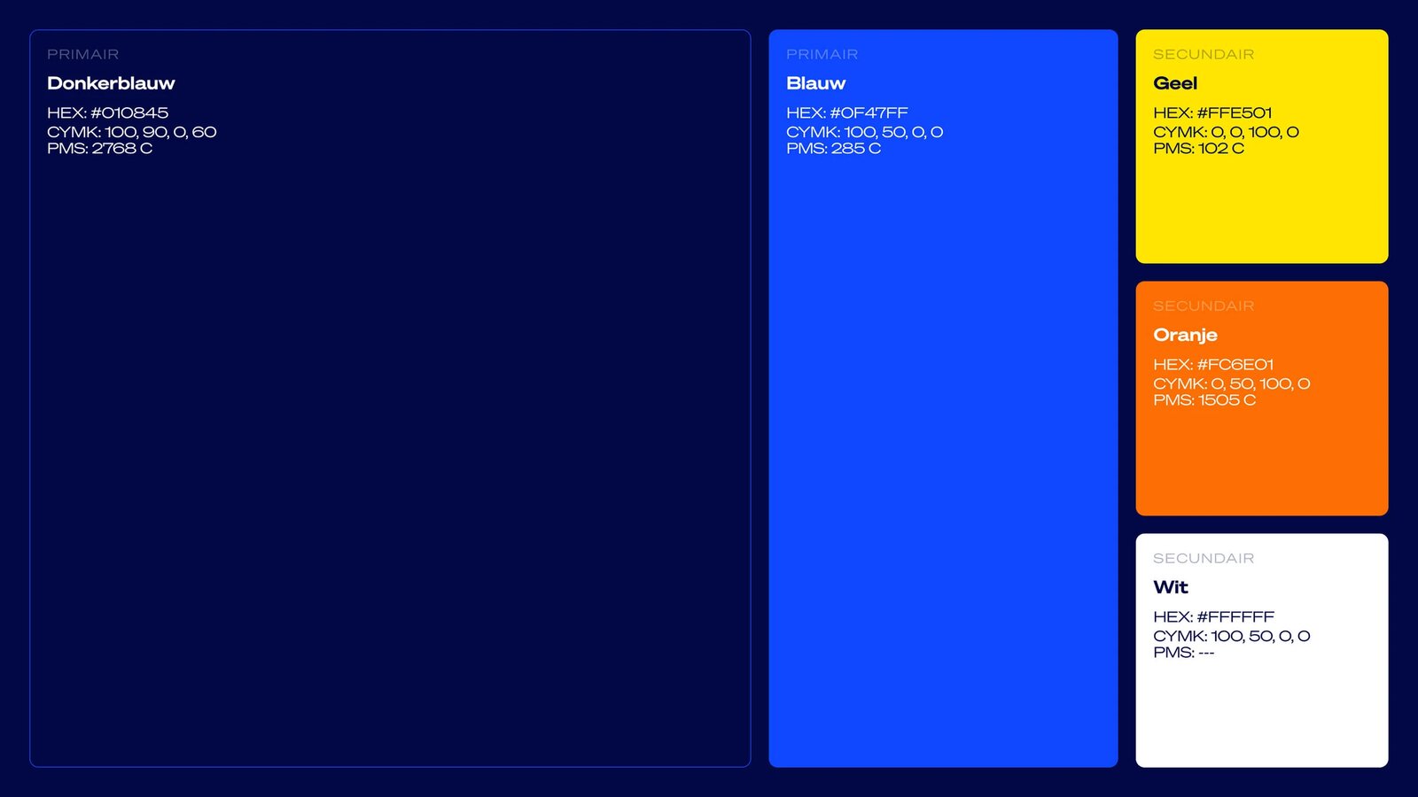 NK Atletiek colour palette and specifications